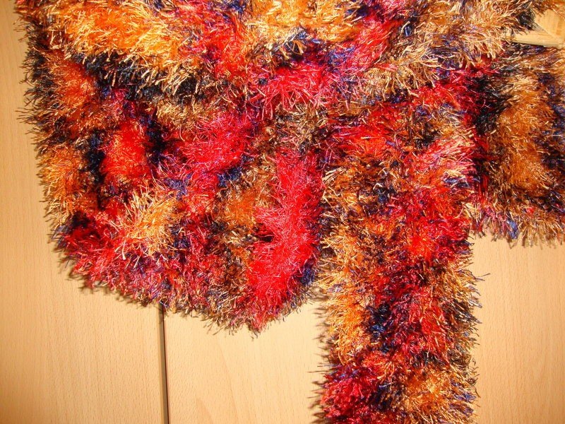 Winterschal bunt selbst gestrickt handgemacht handmade