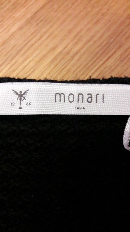 Oversized Stickjacke schwarz von Monari Italia