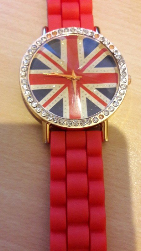 Uhr Union Jack rot