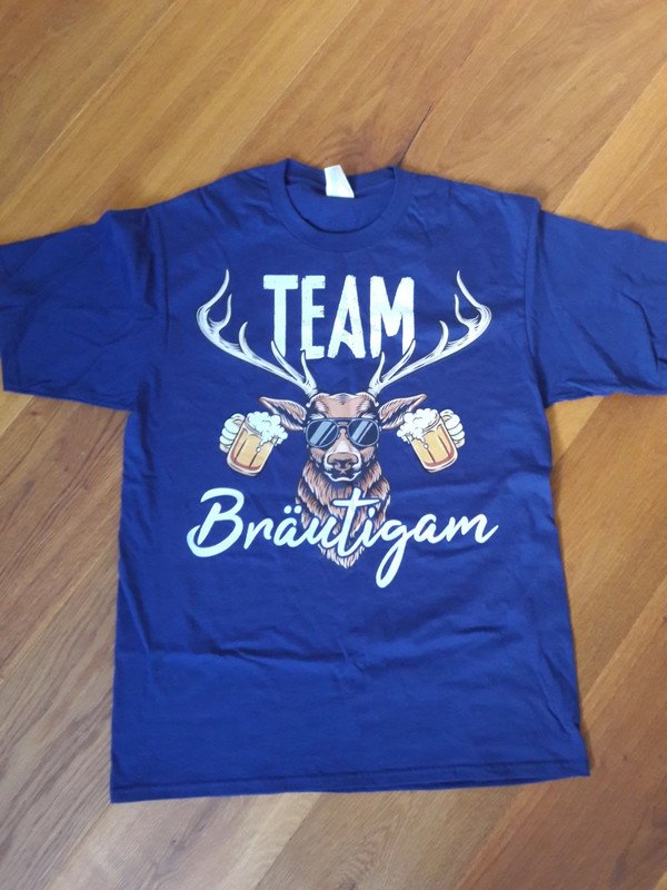 Blaues T-Shirt Team Bräutigam JGA