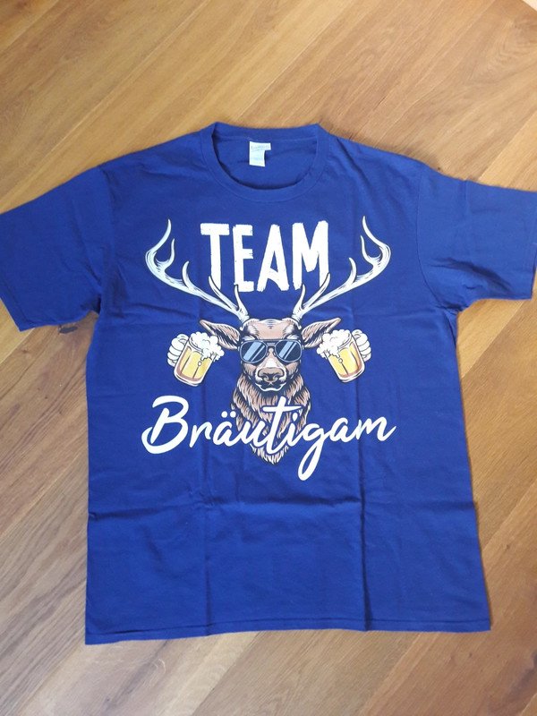 Blaues T-Shirt Team Bräutigam JGA