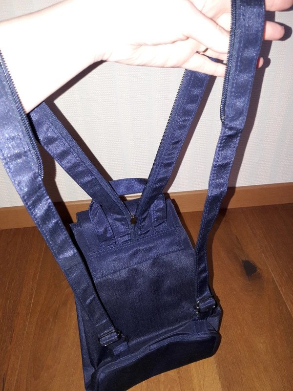 Dunkelblauer kleiner Rucksack von Alessandro Salvatore Italy