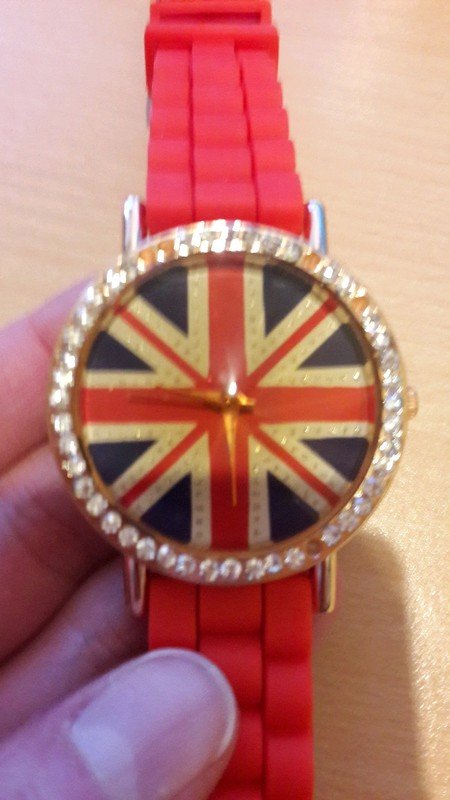 Uhr Union Jack rot