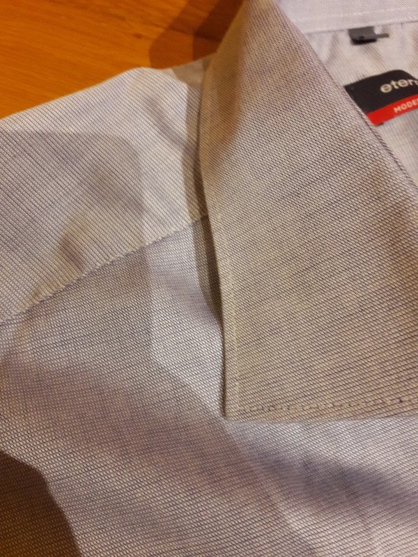 Grau blaues Hemd von Eterna Slim Fit