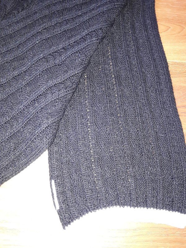 Strickschal Zopfmuster schwarz von Bugatti