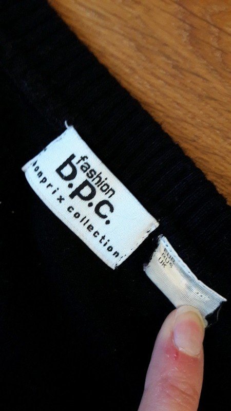 3/4 Pulli mit Reißverschluss schwarz von bpc Fashion 