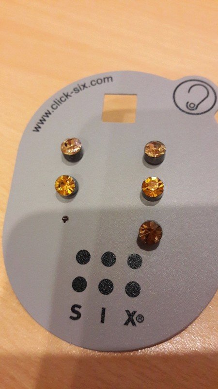 3er Set Glitzer Ohrstecker von SIX boho ethno