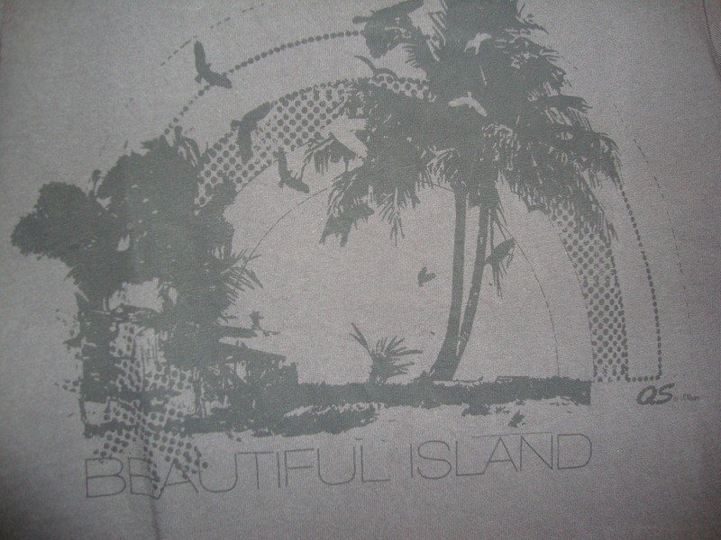 T-shirt anthrazit von QS by s.oliver beautiful island surf