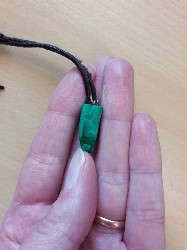 grüne Edelstein Kette Malachit