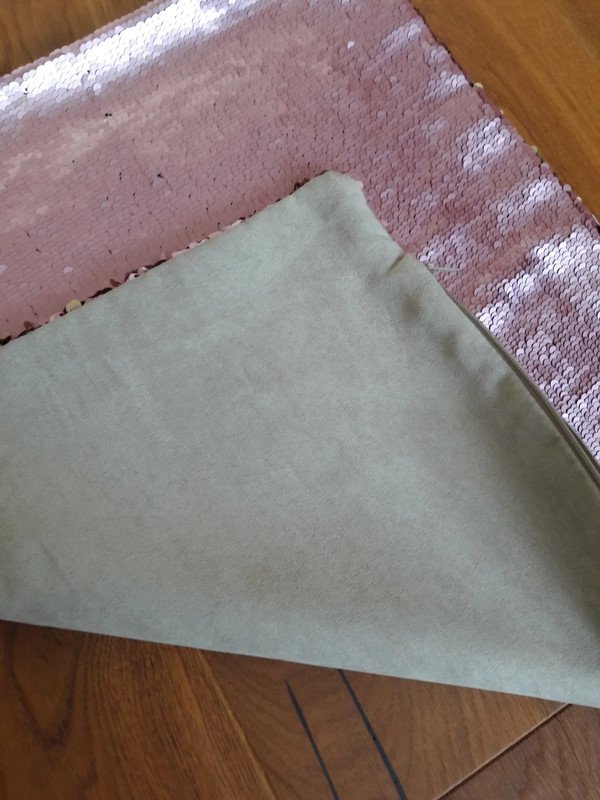 Kissenhülle mit Wende Pailletten gold-rosé von Depot