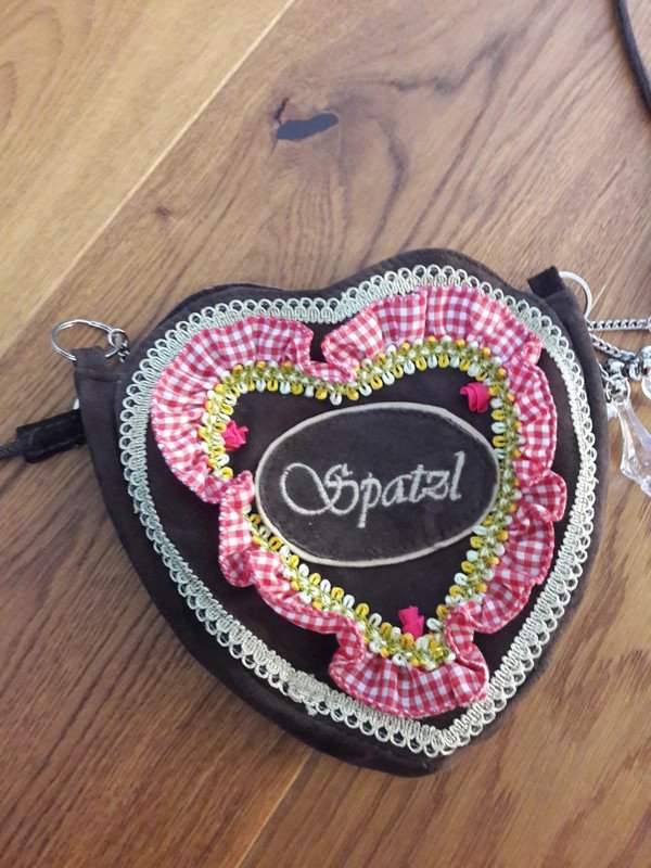 Herz Tasche Spatzl Wildleder Optik