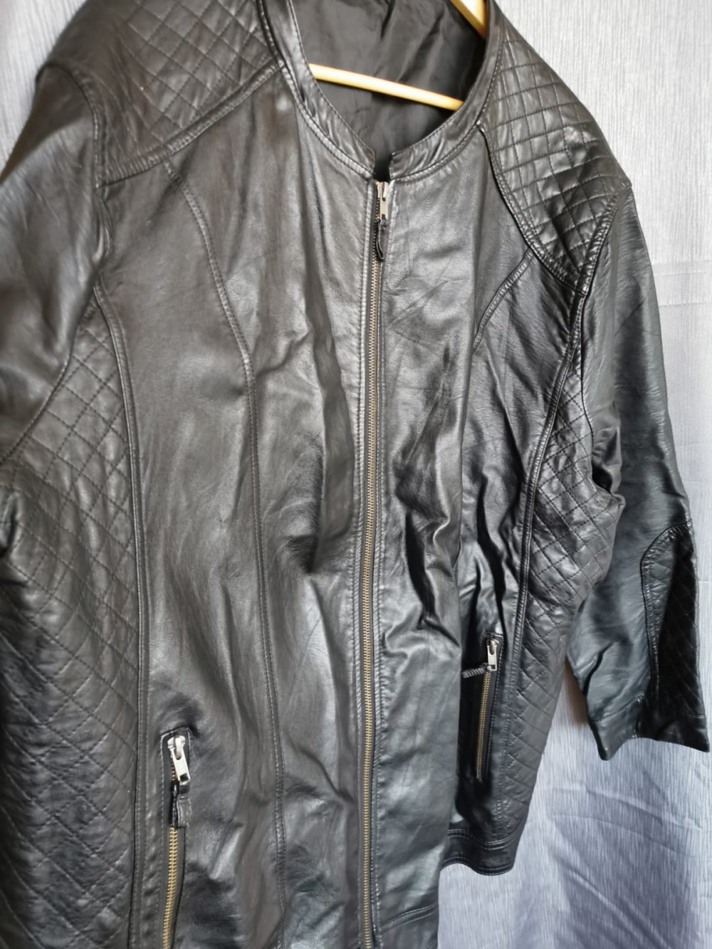 Lederjacke Herren Kunstleder Janina Gr. XL