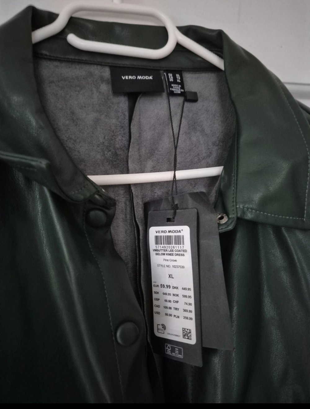 lederkleid Neu Größe 42 XL