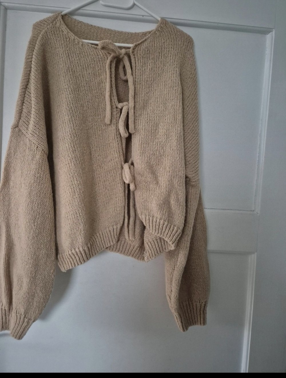 Schleifen Jacke Beige braun Einheitsgröße passt bis zu einer XL