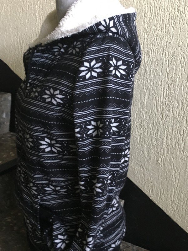 Weiche Norweger Kapuzensweatjacke mit Teddyfutter