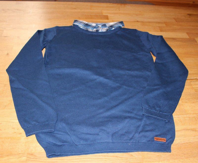 Jako-o Pullover mit Hemdkragen, Gr. 152/158, dunkelblau