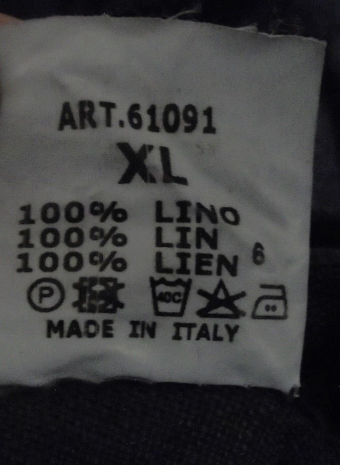 Leinenhose, Dunkelblau, XL, Made in Italy