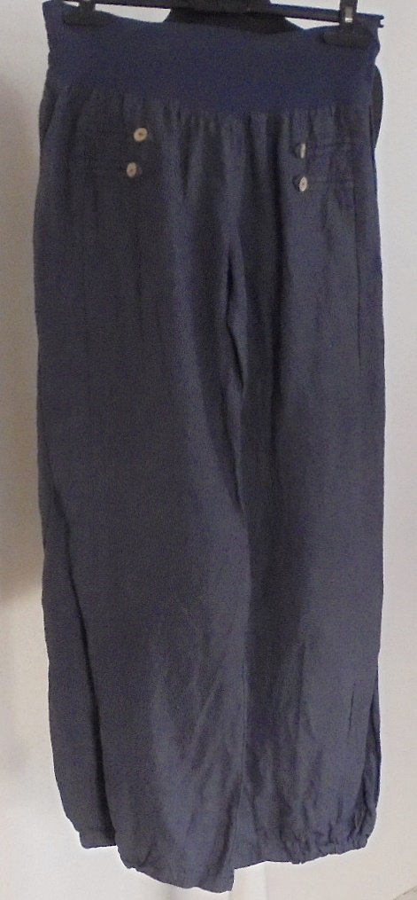 Leinenhose, Dunkelblau, XL, Made in Italy