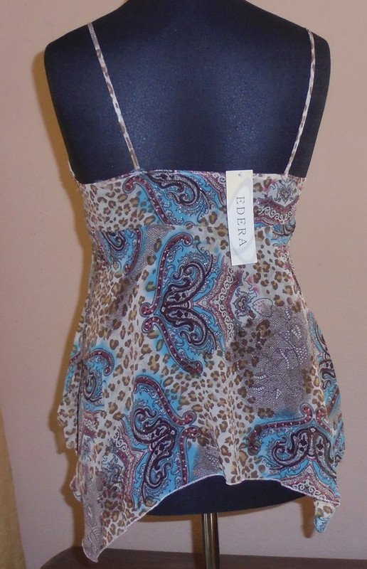 Zipfeltop, Cremebeige, Halbtransparent, ca. Gr. M