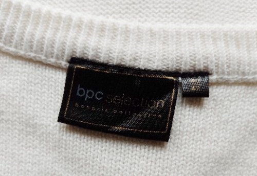 Kurzarm-Strickjacke, bpc selection, Gr. 40/42, weiß