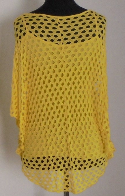 2 tlg. Set, Top & Shirt, Gelb, Einheitsgröße, Made in Italy