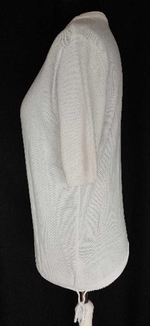 Kurzarm-Strickjacke, bpc selection, Gr. 40/42, weiß