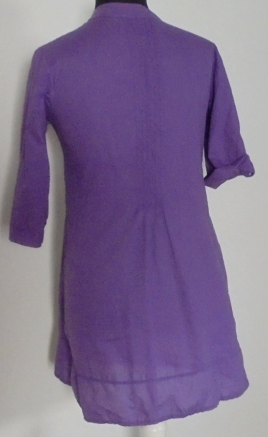 Baumwollbluse, Lila, Made in Italy, Einheitsgröße