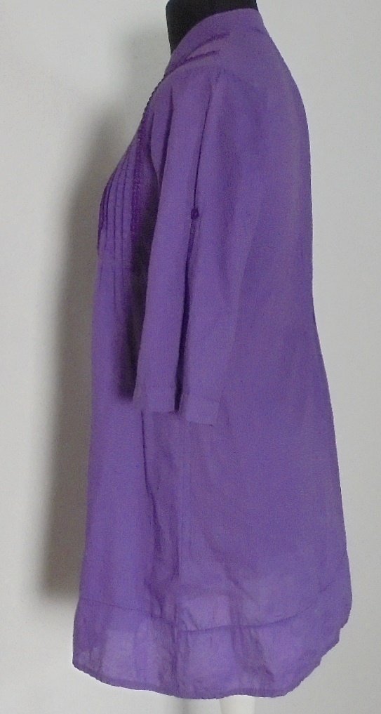 Baumwollbluse, Lila, Made in Italy, Einheitsgröße