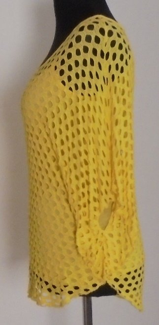 2 tlg. Set, Top & Shirt, Gelb, Einheitsgröße, Made in Italy