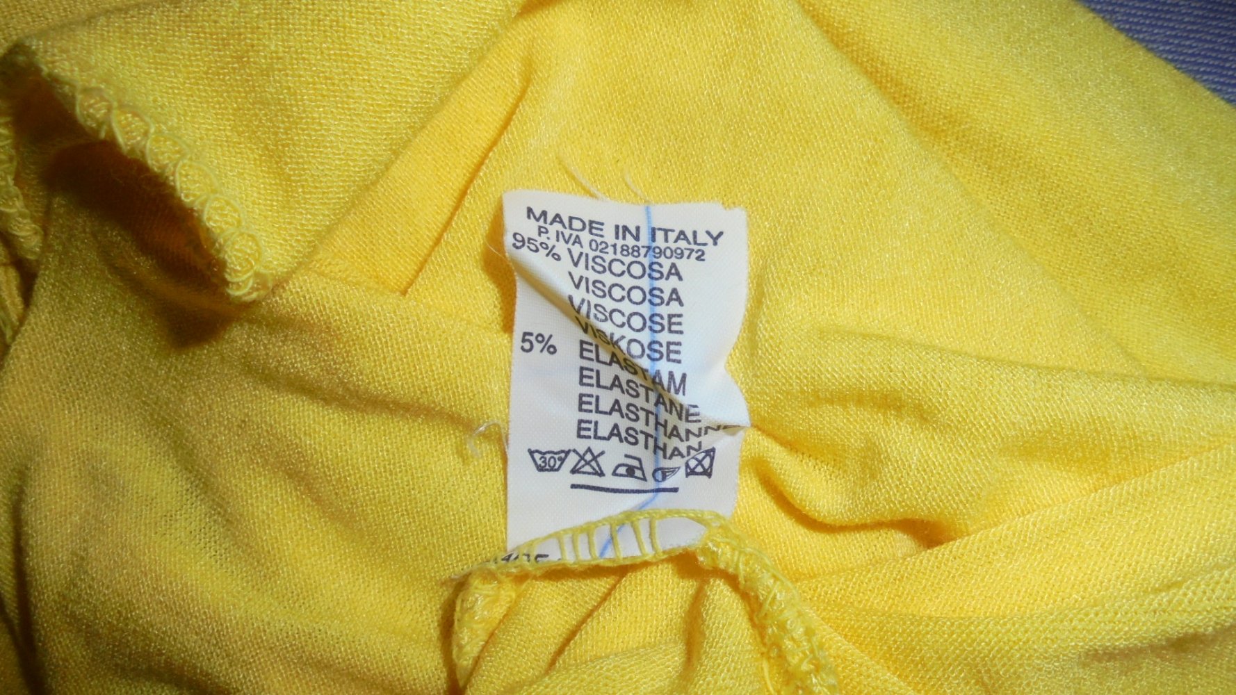 2 tlg. Set, Top & Shirt, Gelb, Einheitsgröße, Made in Italy