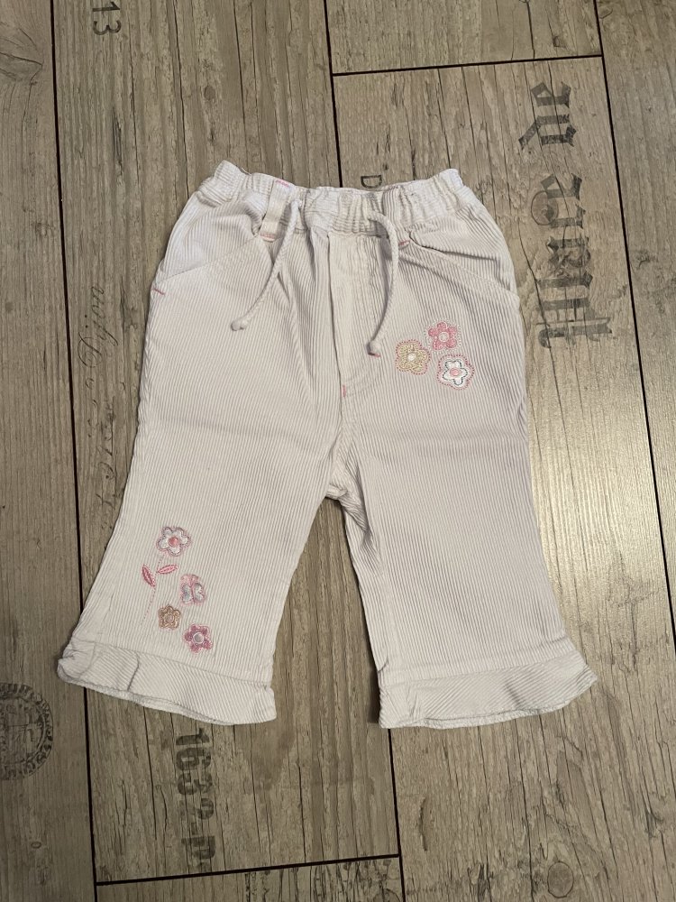Cordhose mit Blumen Gr. 68
