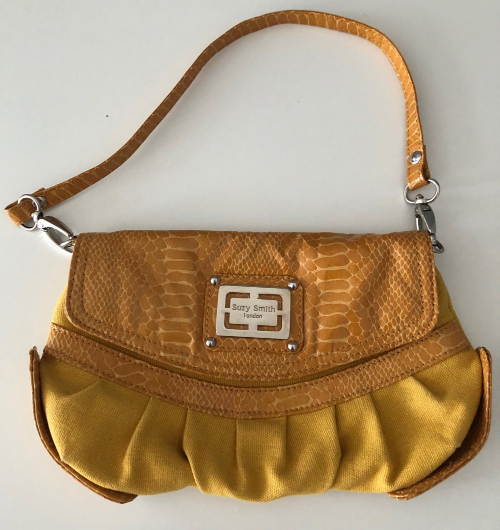 Kleine, süße, gelb-orange Handtasche! Neu! Suzy Smith London!