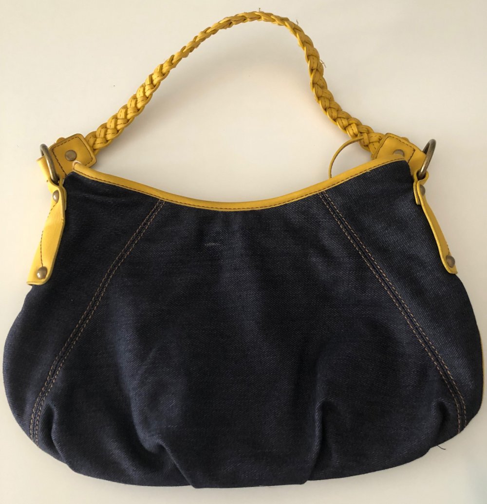 Niedliche Jeans-Handtasche mit gelben Blumen! Neu!