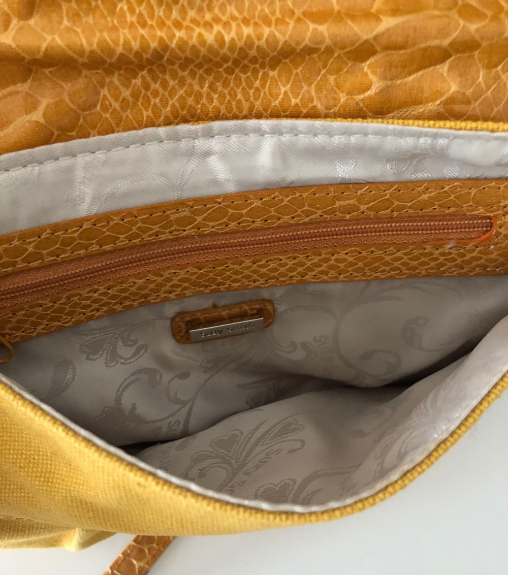 Kleine, süße, gelb-orange Handtasche! Neu! Suzy Smith London!