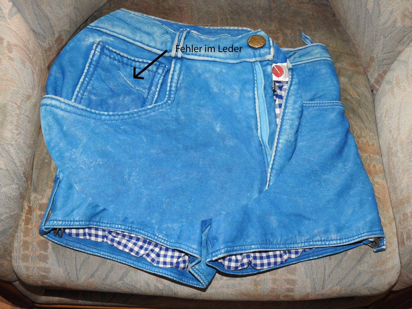 Ledershorts-Missjoy-Gr. 38 - blau