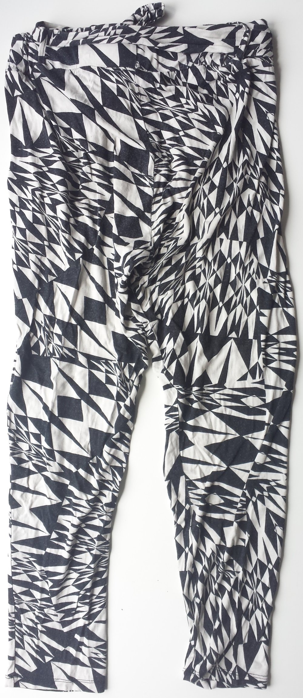 Stoffhose Damen Größe 36 38 schwarz weiß Damenkleidung Hose Loungewear Jogginghose weit locker