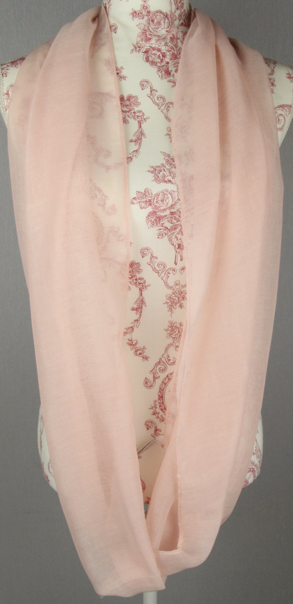 Loopschal Schal Tuch Halstuch rosa lachs Winter Baumwolle rosa rose dünn Loop Winter Sommer Frühling Herbst Winter