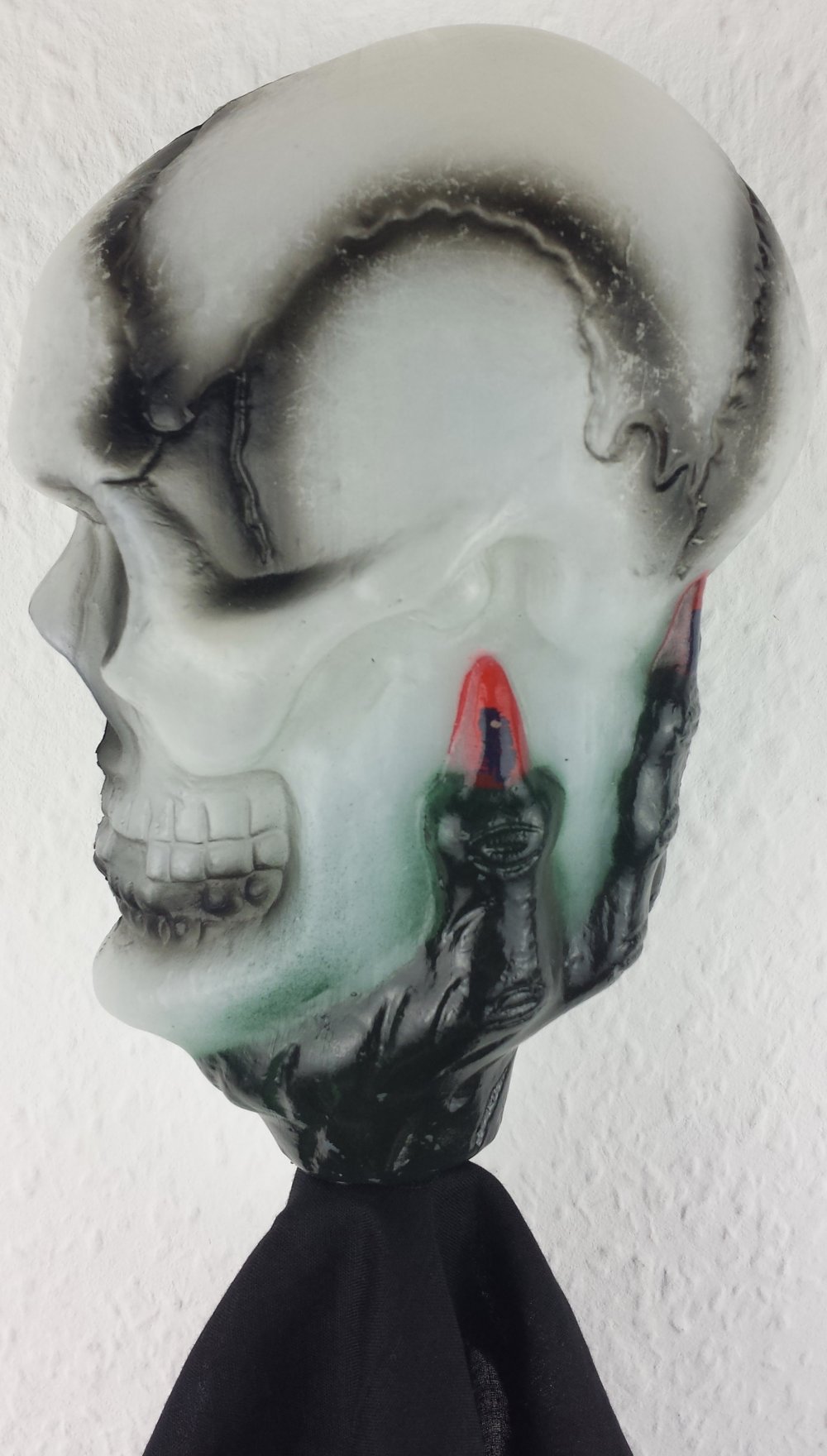 Kostüm Totenkopf leuchtend schwarz Halloween Karneval Fasching Verkleiden Kinderkostüm Kind Frau Mann Herr Dame gruselig
