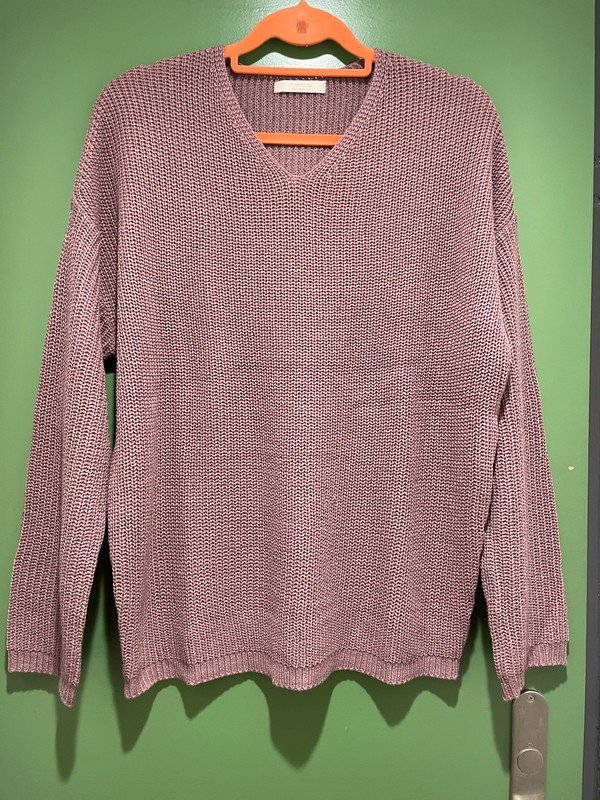 Oversize fit Pullover mit V-Ausschnitt
