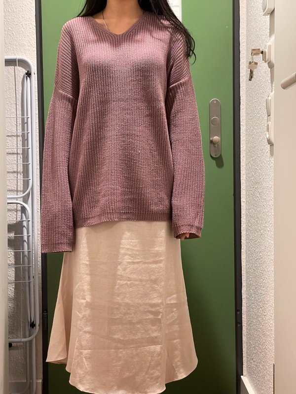 Oversize fit Pullover mit V-Ausschnitt
