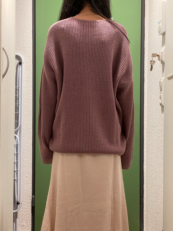 Oversize fit Pullover mit V-Ausschnitt