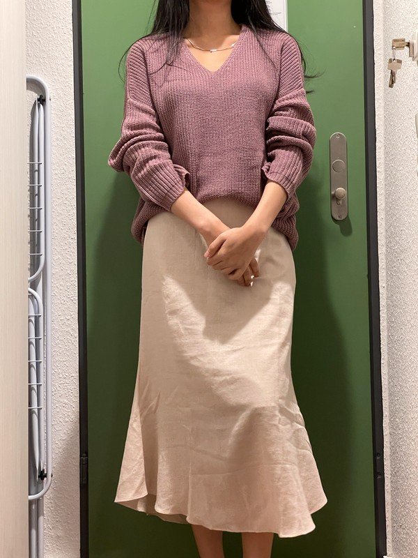Oversize fit Pullover mit V-Ausschnitt