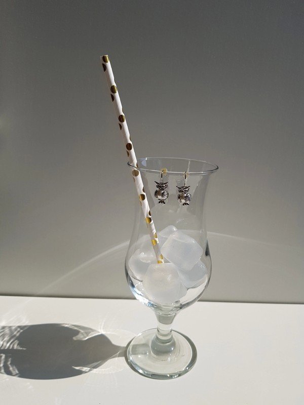 Eulenohrringe mit Kunstperle