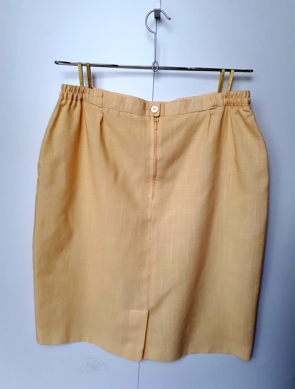 Gelber Rock Größe ca 42 44 L XL Marke Belle Surprise Midirock halblang