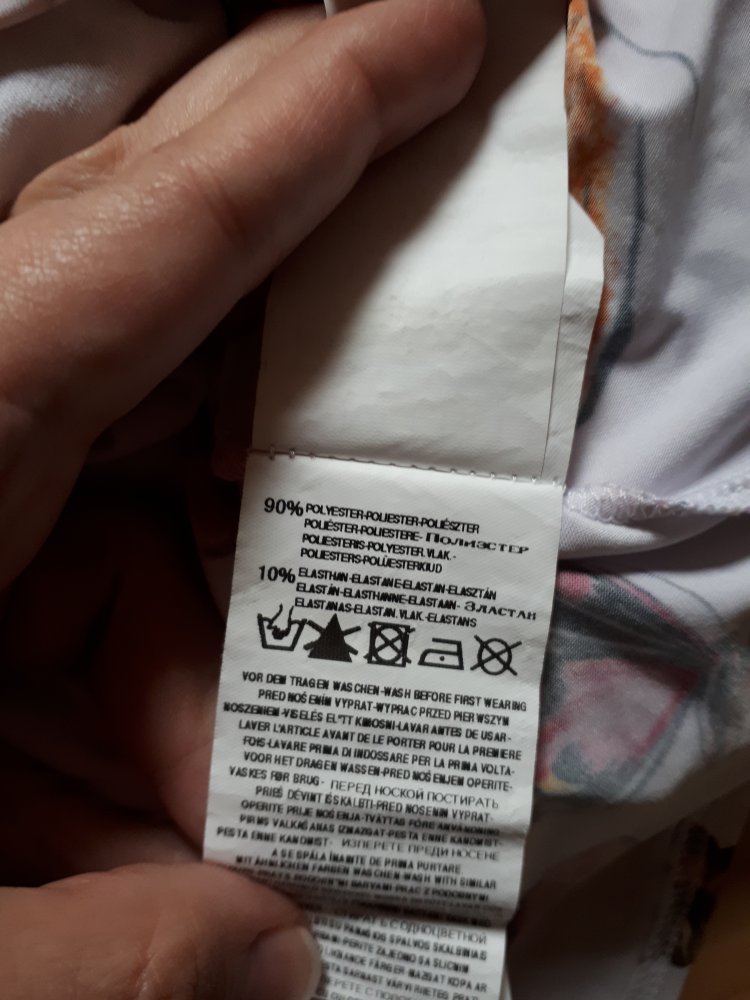 Shirt mit Schmetterlingen und Schleife weiß rosa orange Viskose
