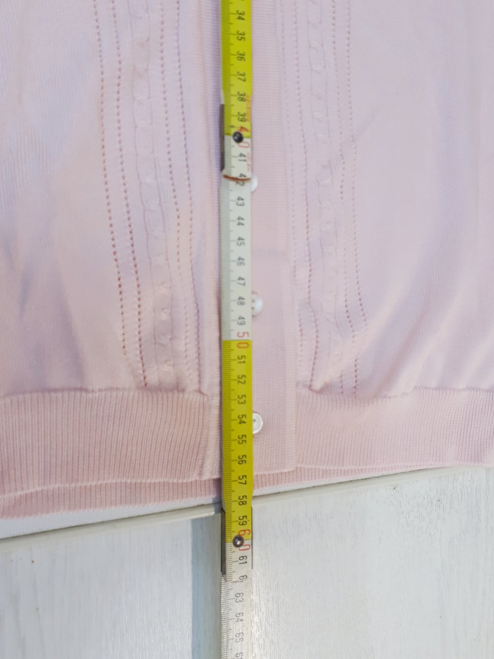 Rosane Strickjacke Echtvintage Marke Astrony Luxe Made in Italy Größe 46 eher 42