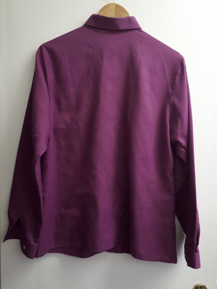 Lila Echtvintage Bluse von Maureen M Vintagebluse Hemd Größe 44 XL XXL 2XL 70er Jahre
