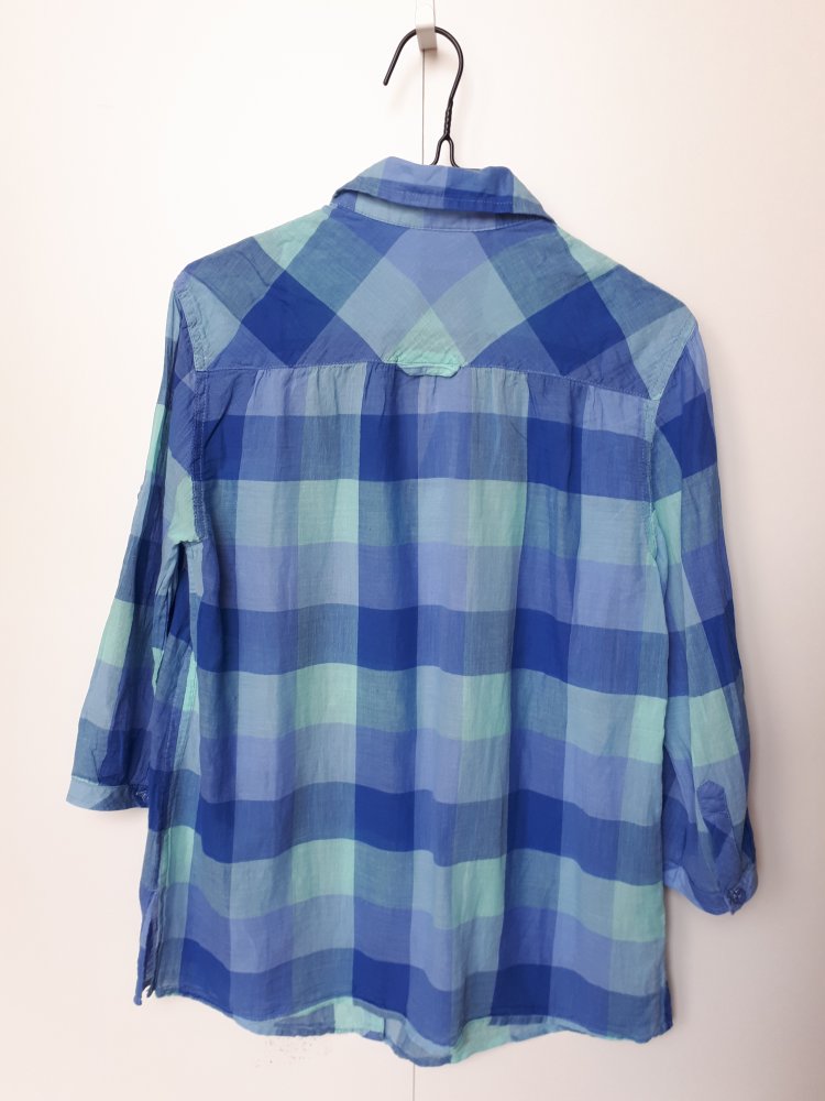 Karierte Bluse Marke s.Oliver blau grün türkis Größe S 36 38 Tunika Shirt