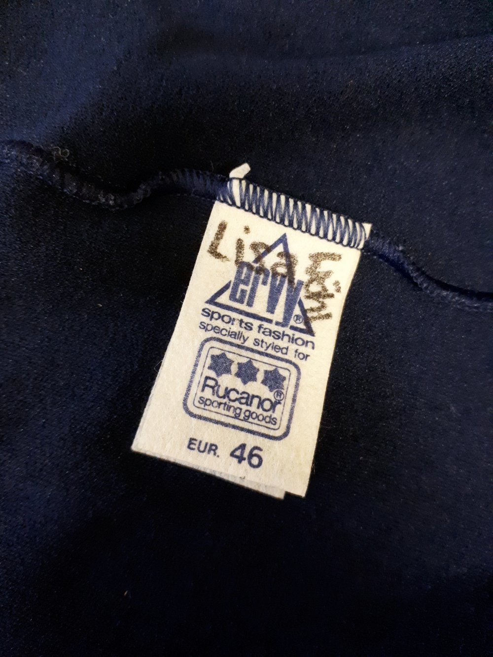 Vintage Leggings dunkelblau Größe 46 XXL XL Rucanor ervy Hose Sporthose