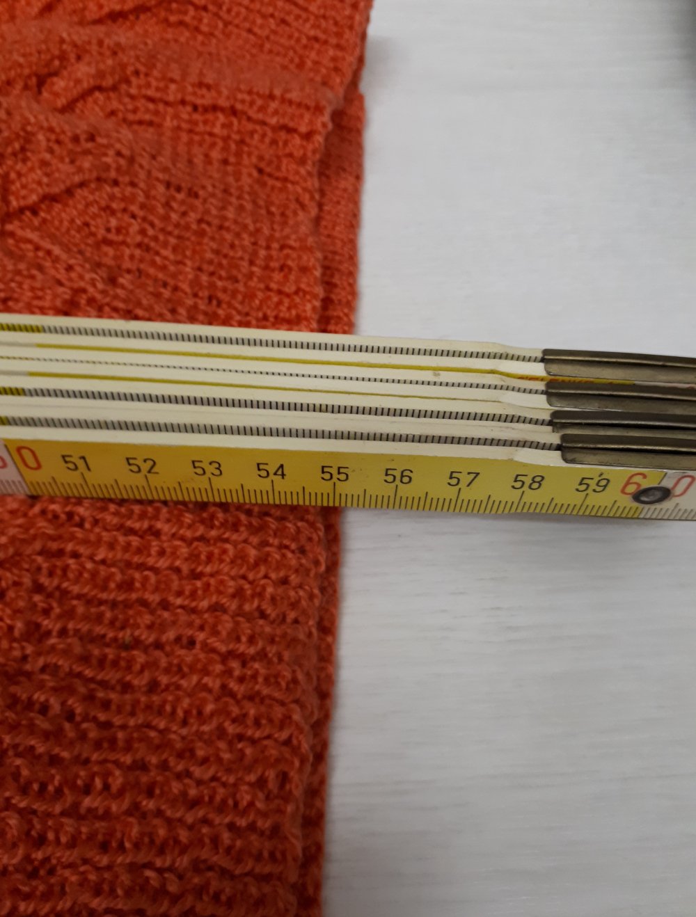 Orangener Pullunder Stricktop mit V-Ausschnitt Strickshirt Strickpullover orange
